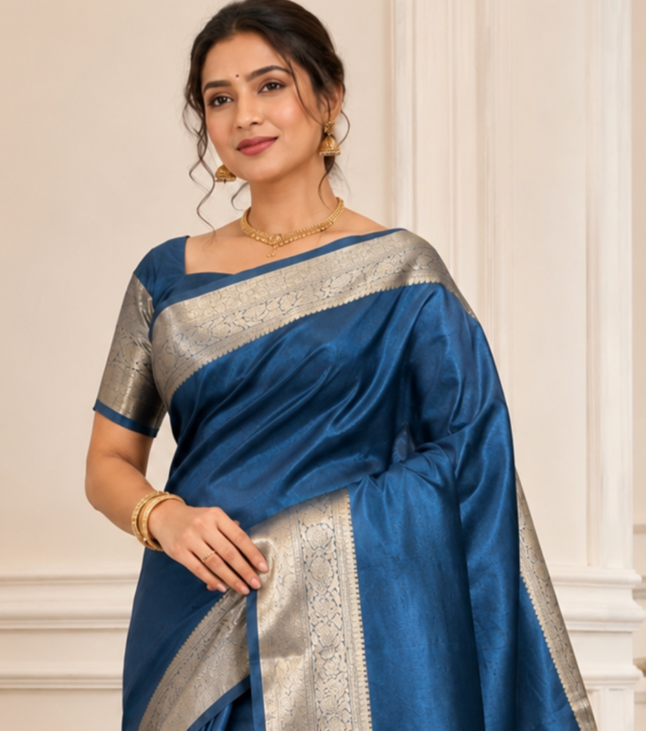 Tissue silk Banarasi Latest style for women