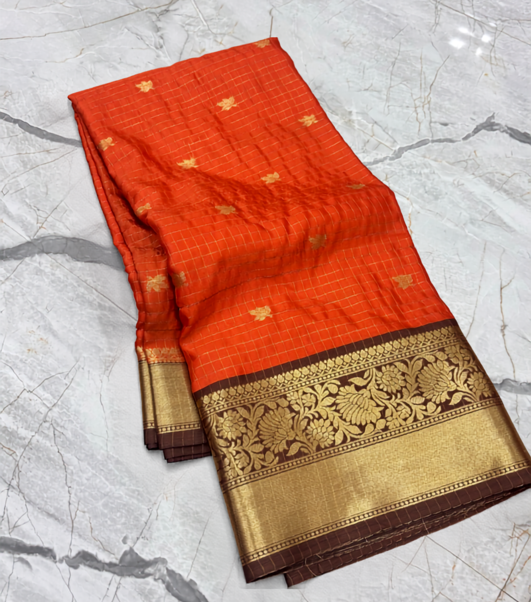 1 Best Premium check soft silk saree